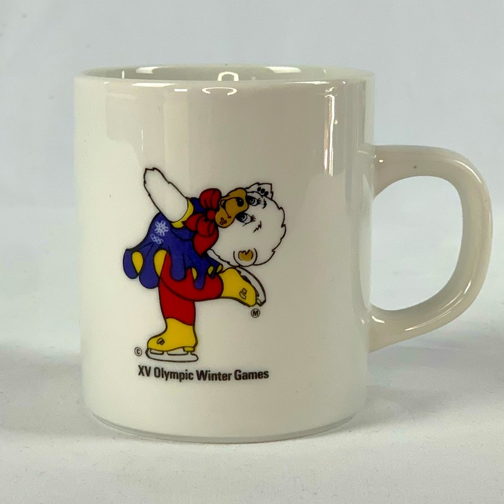 Vintage Calgary '88 Olympics coffee mug - Figure Skating Hidy (1983)